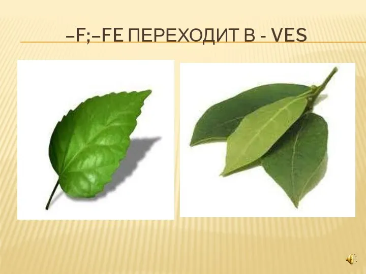 –F;–FE ПЕРЕХОДИТ В - VES