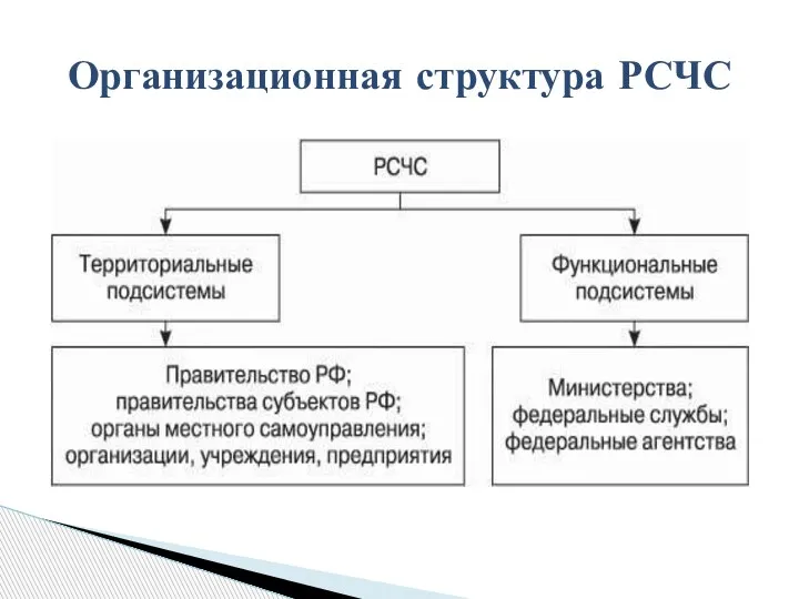 Организационная структура РСЧС