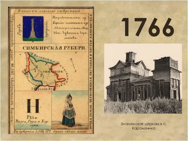 1766 Знаменская церковь в с. Карамзинка