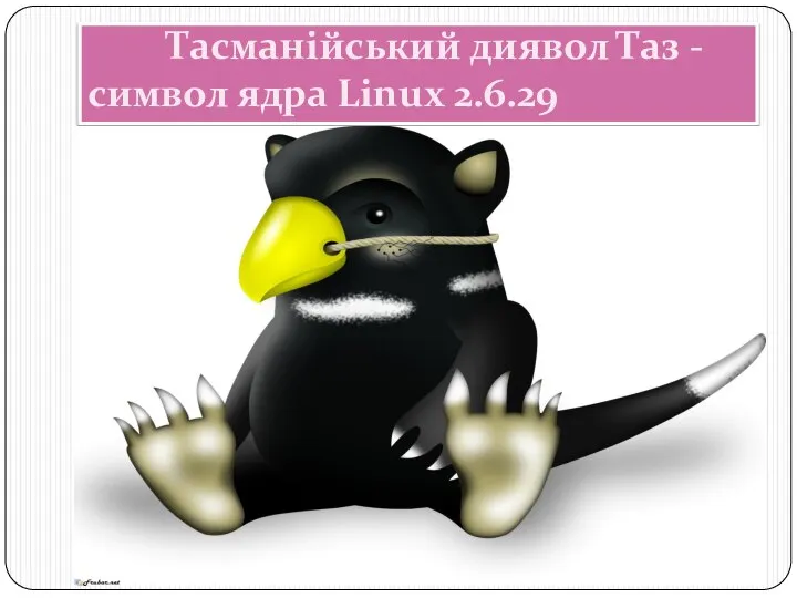 Тасманійський диявол Таз - символ ядра Linux 2.6.29