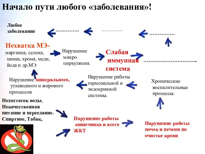 Нарушение работы кишечника и всего ЖКТ Недостаток воды, Некачественная питание и переедание.