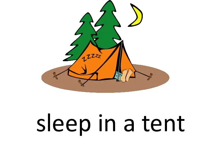 sleep in a tent