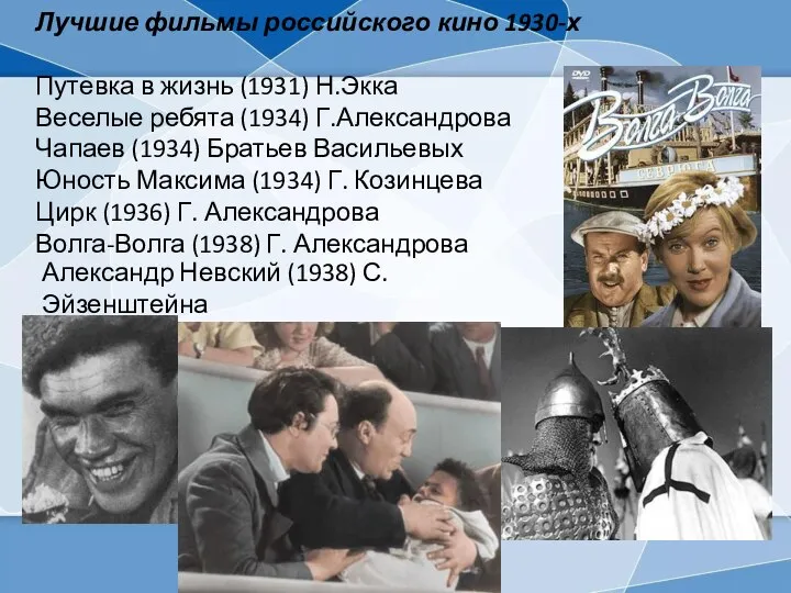 Лучшие фильмы российского кино 1930-х Путевка в жизнь (1931) Н.Экка Веселые ребята