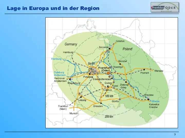 Lage in Europa und in der Region