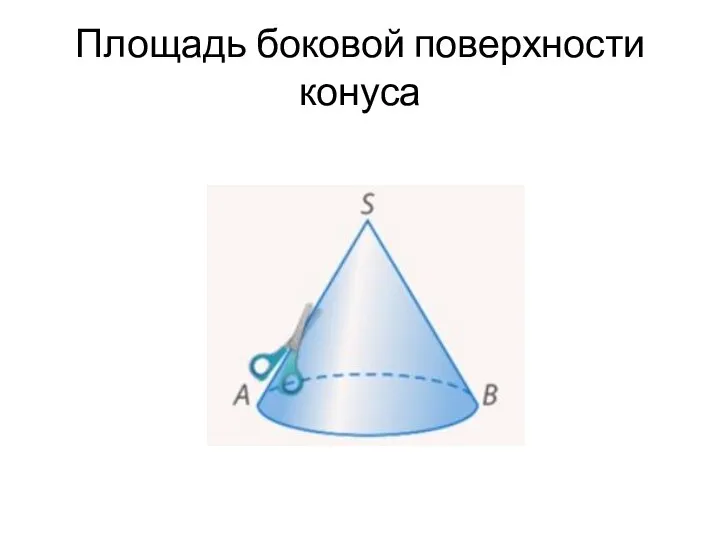 Площадь боковой поверхности конуса