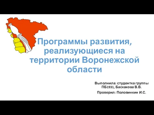 Программы развития, реализующиеся на территории Воронежской области