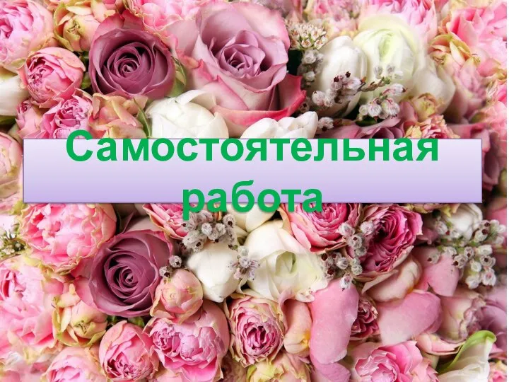 Самостоятельная работа