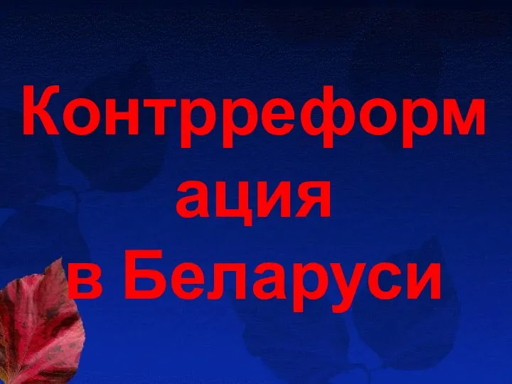 Контрреформация в Беларуси