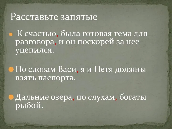 К счастью, была готовая тема для разговора, и он поскорей за нее