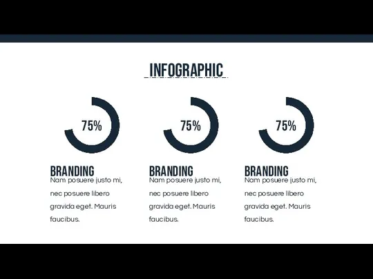 INFOGRAPHIC 75% Nam posuere justo mi, nec posuere libero gravida eget. Mauris