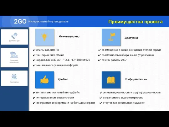 Инновационно Доступно Удобно Информативно Преимущества проекта