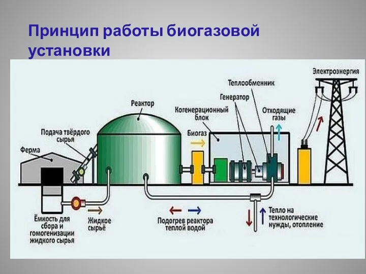 Принцип работы биогазовой установки