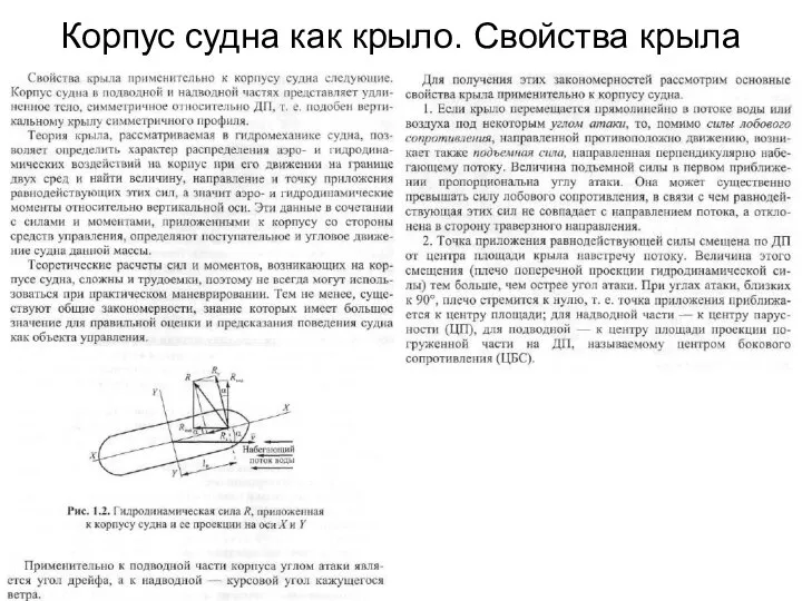 Корпус судна как крыло. Свойства крыла