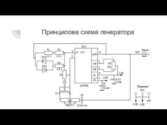 Принципова схема генератора