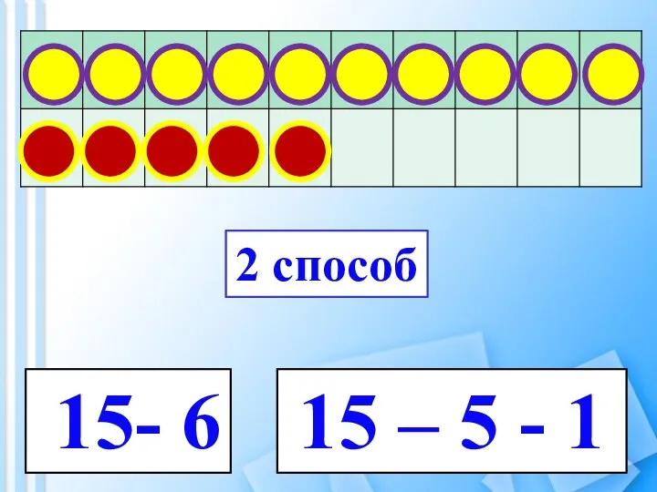 15- 6 15 – 5 - 1 2 способ