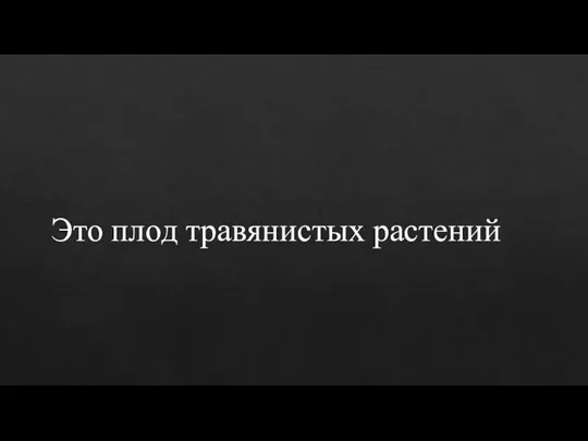 Это плод травянистых растений