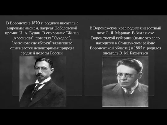 В Воронеже в 1870 г. родился писатель с мировым именем, лауреат Нобелевской