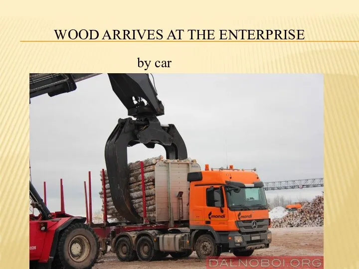 WOOD ARRIVES AT THE ENTERPRISE by car