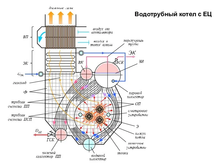 Водотрубный котел с ЕЦ