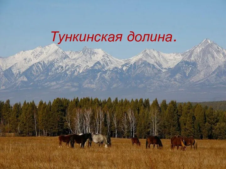 Тункинская долина.