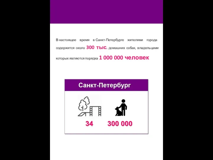 В настоящее время в Санкт-Петербурге жителями города содержится около 300 тыс. домашних