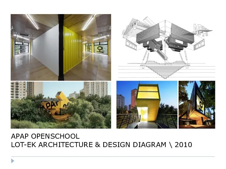 APAP OPENSCHOOL LOT-EK ARCHITECTURE & DESIGN DIAGRAM \ 2010