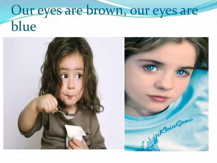 Our eyes are brown, our eyes are blue
