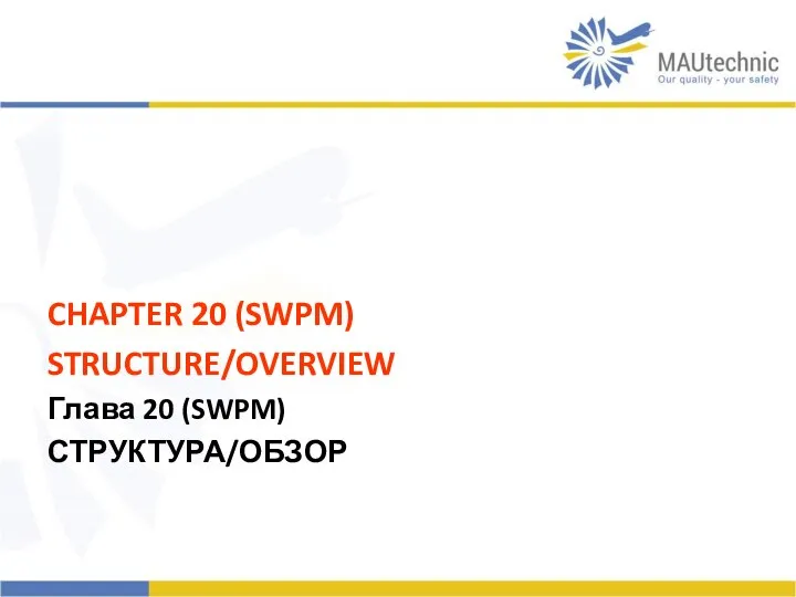 CHAPTER 20 (SWPM) STRUCTURE/OVERVIEW Глава 20 (SWPM) СТРУКТУРА/ОБЗОР