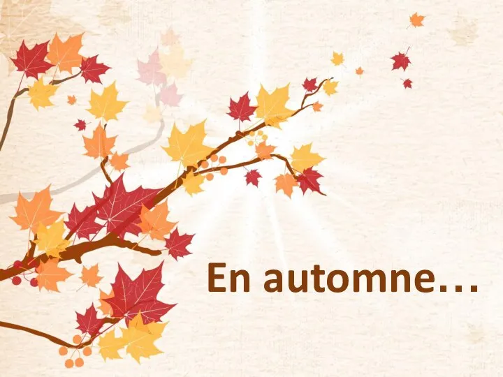 En automne