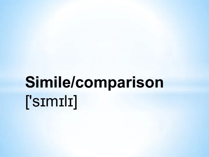 Simile. Modern Examples of Similes