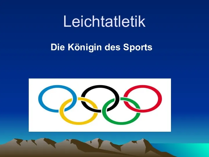 Leichtatletik. Die Königin des Sports