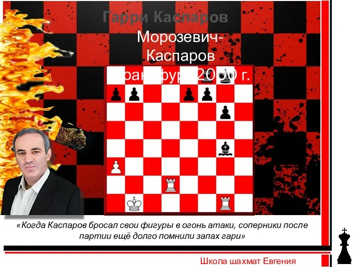 Школа шахмат Евгения Зайцева Гарри Каспаров «Когда Каспаров бросал свои фигуры в