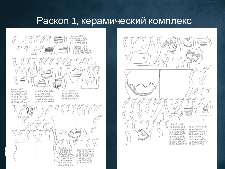 Раскоп 1, керамический комплекс