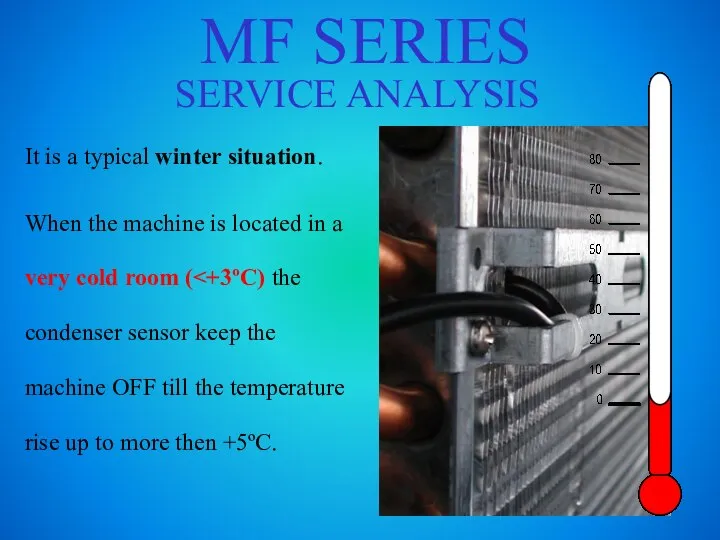 MF SERIES SERVICE ANALYSIS It is a typical winter situation. When the