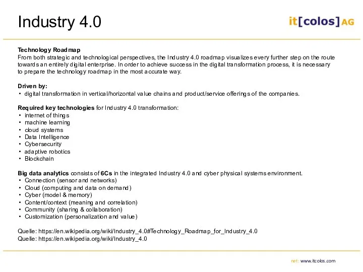 Industry 4.0 Technology Roadmap From both strategic and technological perspectives, the Industry