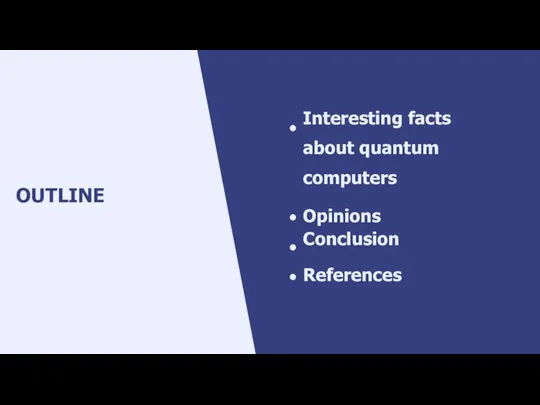 Interesting facts about quantum computers Opinions Conclusion References OUTLINE