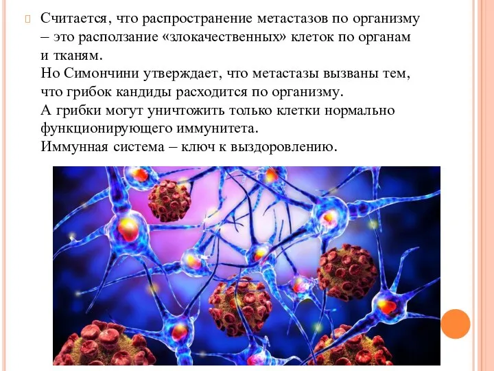 Считается, что распространение метастазов по организму – это расползание «злокачественных» клеток по