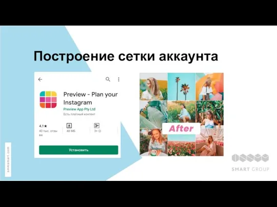 Построение сетки аккаунта