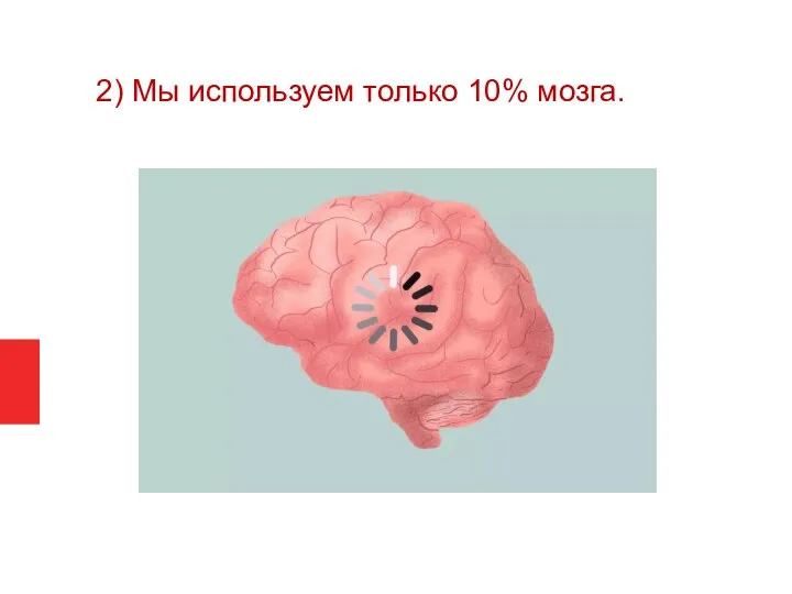2) Мы используем только 10% мозга.