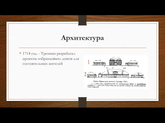 Архитектура 1714 год – Трезини разработал проекты «образцовых» домов для состоятельных жителей