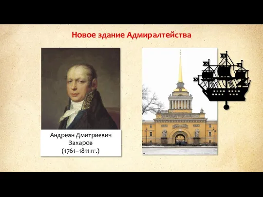 Новое здание Адмиралтейства Андреан Дмитриевич Захаров (1761–1811 гг.)