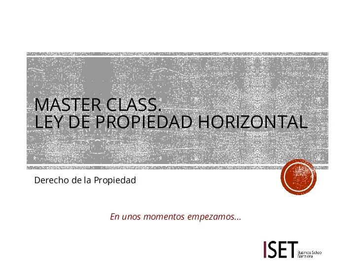 Ley de Propiedad Horizontal (LPH)