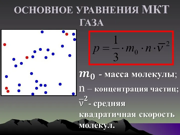 ОСНОВНОЕ УРАВНЕНИЯ МКТ ГАЗА