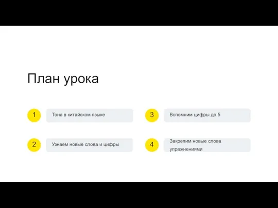 План урока Тона в китайском языке Узнаем новые слова и цифры Вспомним