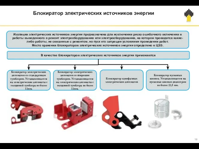 Блокиратор электрических источников энергии В качестве блокираторов электрических источников энергии применяются Изоляция