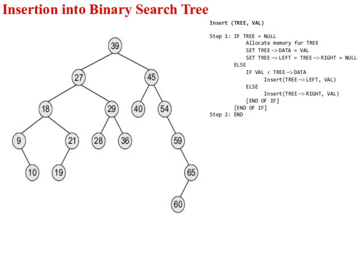 Insertion into Binary Search Tree