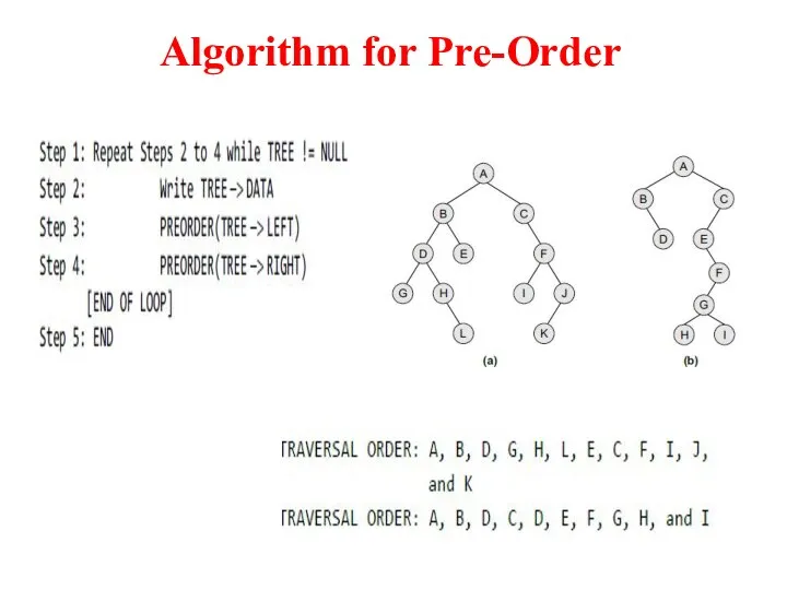 Algorithm for Pre-Order