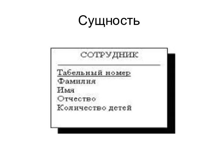 Сущность