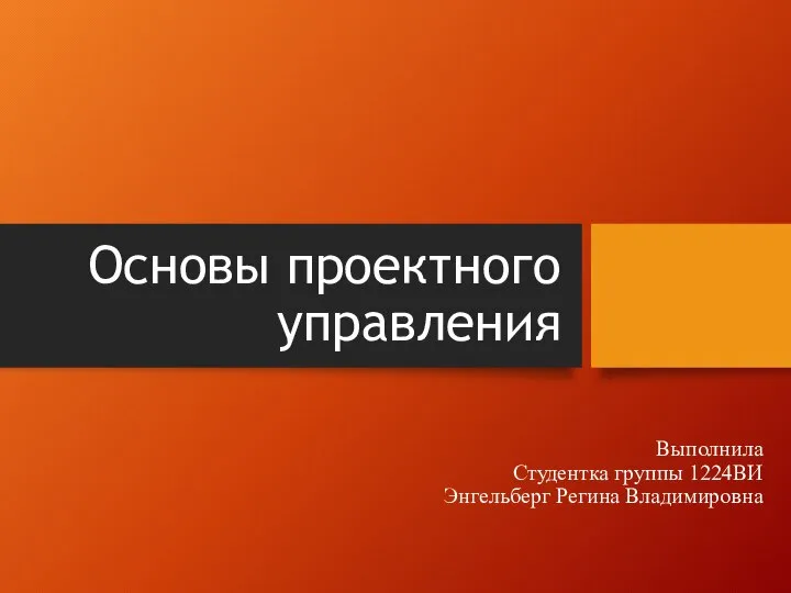 Основы проектного управления (2)