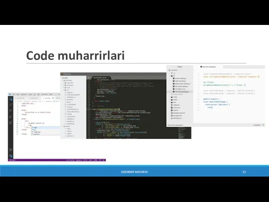 Code muharrirlari QODIRBEK MAXAROV